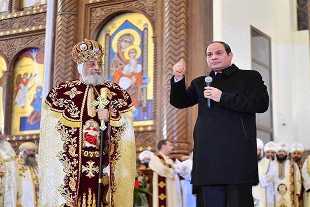 السيسى يهنئ أقباط مصر بالخارج بمناسبة عيد الميلاد المجيد