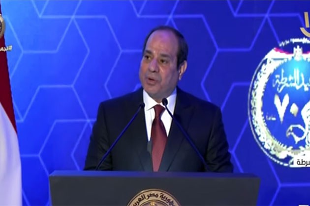 شاهد .. السيسي: الجيش والشرطة الحصن المنيع لحماية الوطن من كل شر