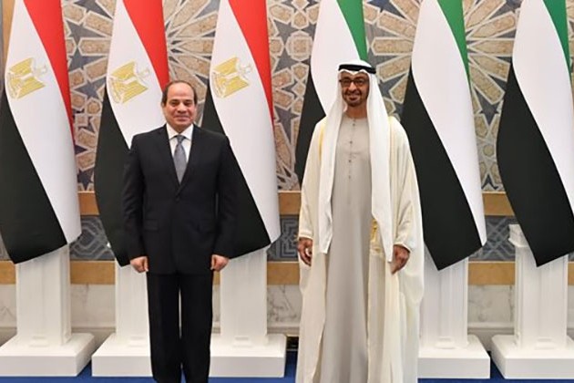 جلسة مباحثات رباعية بالإمارات بين السيسى وملك البحرين وبن زايد وبن راشد
