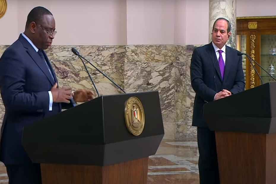 السيسي: مصر والسنغال عازمتان على تشجيع الاستثمارات المتبادلة