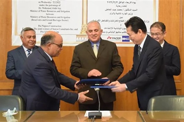 وزير الري يشهد توقيع مشروع إنشاء مجموعة قناطر ديروط الجديدة بين مصر واليابان