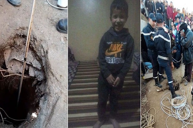شاهد.. تفاصيل سقوط الفل المغربي ريان في بئر عمقه 32 مترا