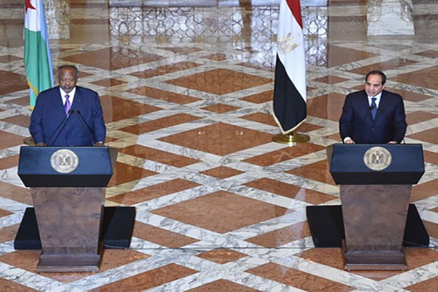 السيسي ورئيس جيبوتي يشهدان توقيع مذكرات تعاون