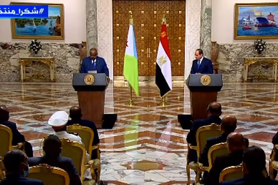 الرئيس السيسي : بحثت مع رئيس جيبوتي مفاوضات سد النهضة