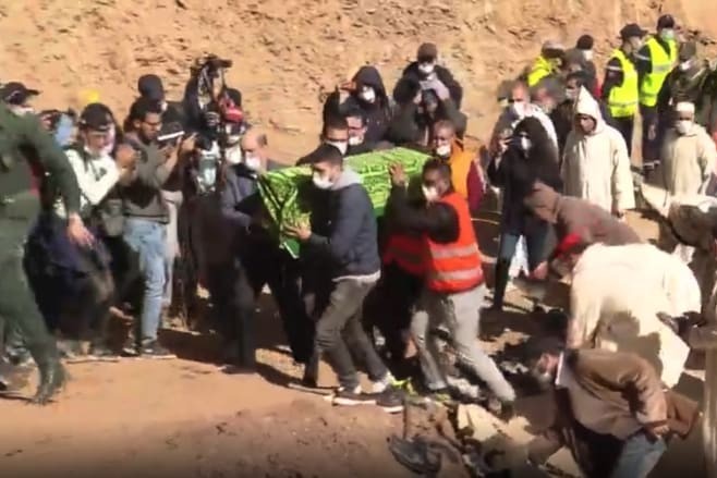 شاهد.. مقبرة الطفل ريان بعد تشييع جثمانه