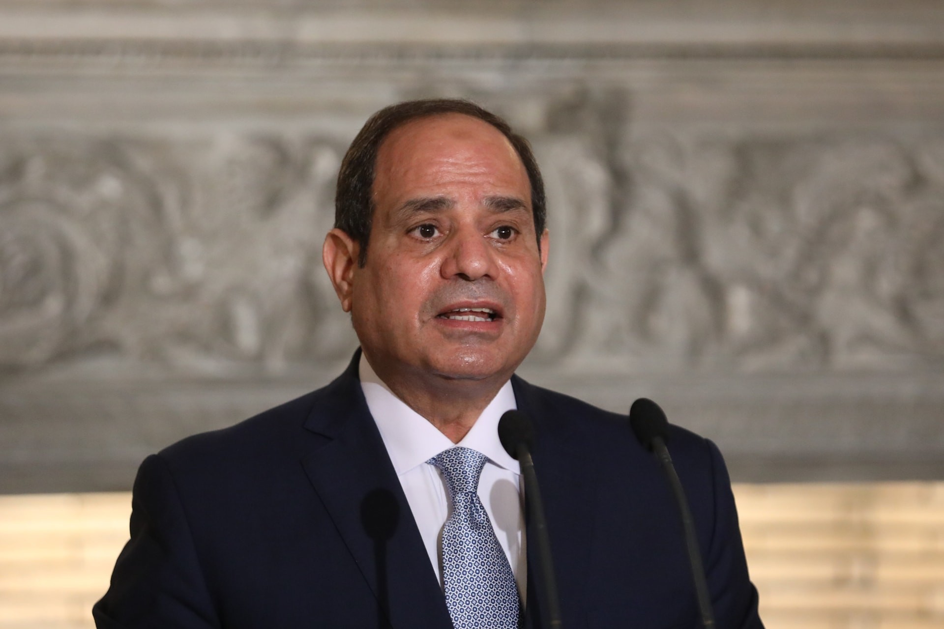 ملك بلجيكا لويس فيليب يستقبل السيسى بالقصر الملكى