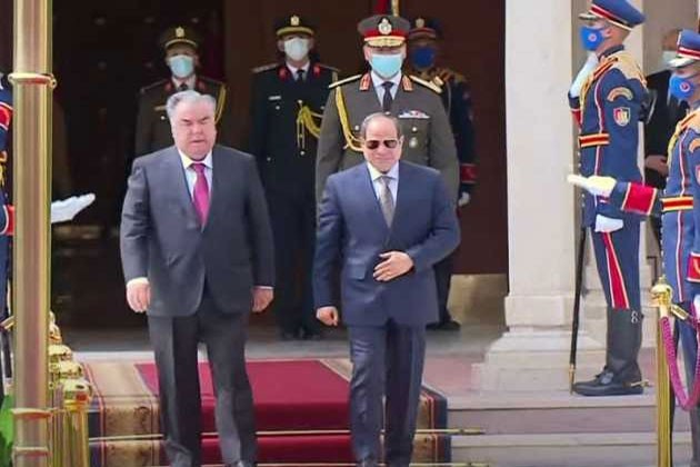 السيسي يستقبل رئيس طاجيكستان بقصر اااتحادية