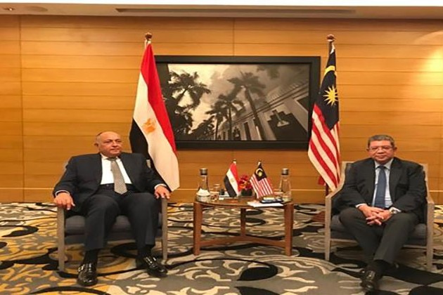 وزير الخارجية يبحث مع نظيره الماليزي سبل تعزيز التعاون المشترك