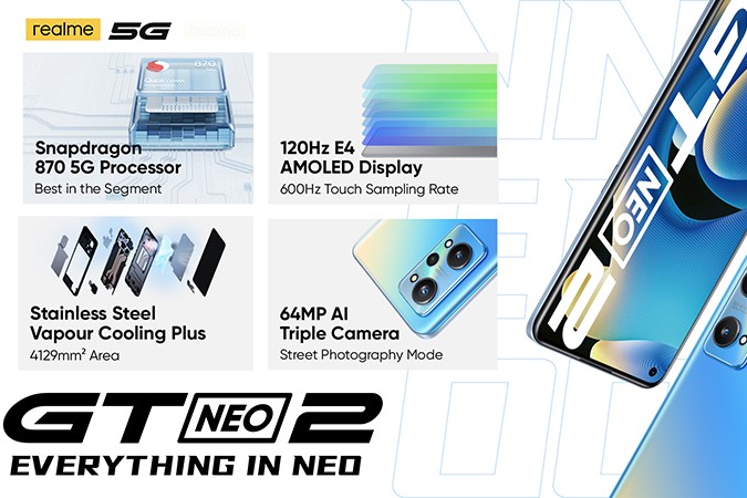 realme تُطلق هاتفGT Neo 2 في السوق المصري