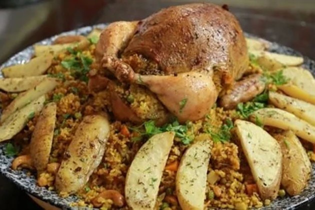 حضري دجاج محشي أرز وخضار لفطار رمضاني مميز