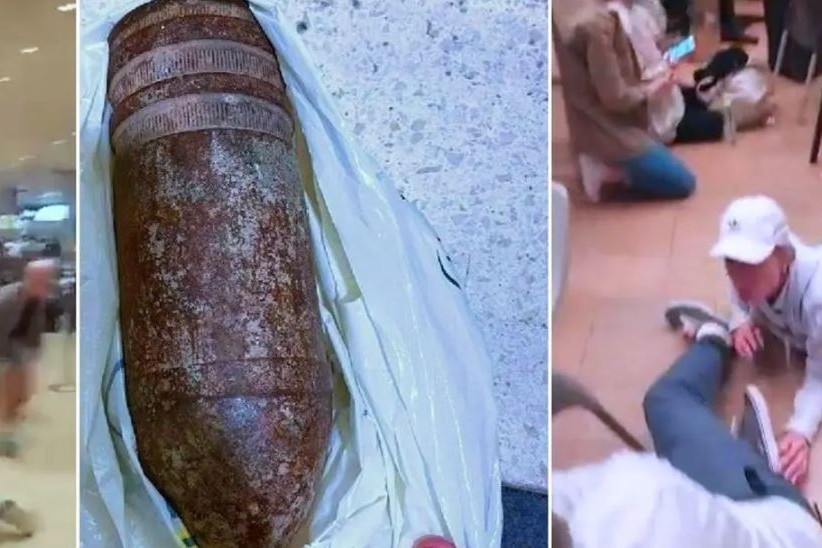 شاهد .. قذيفة بالية تدب الرعب في مطار