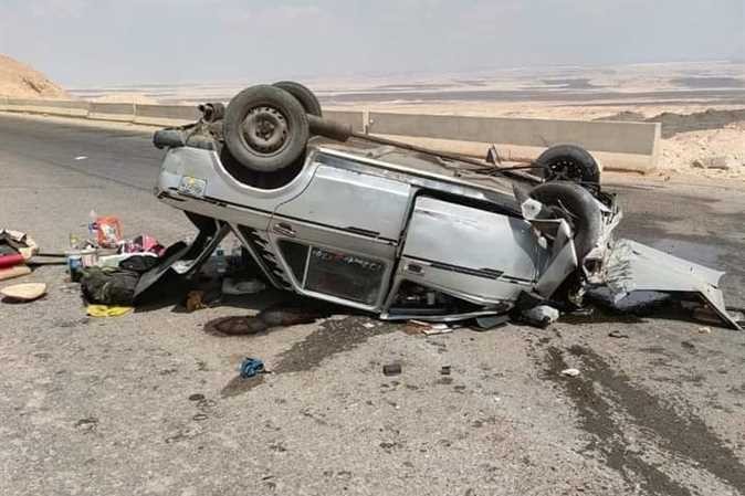انقلاب سيارة ملاكي في بني سويف وإصابة 4 أشخاص