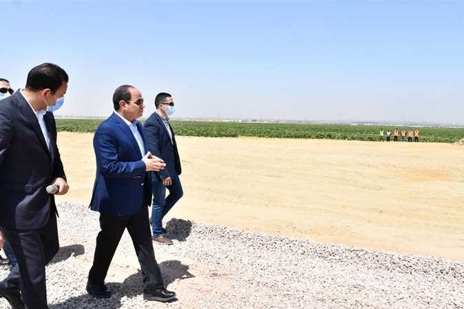 اليوم.. الرئيس السيسي يفتتح مشروع مستقبل مصر للإنتاج الزراعى