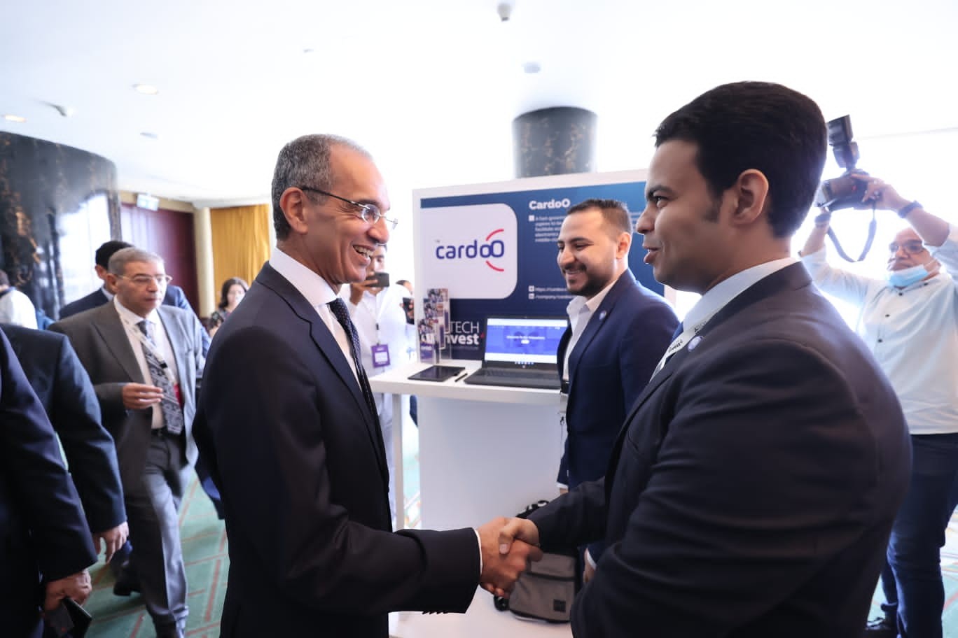 وزير الاتصالات يفتتح معرض ومؤتمر 4 Tech Invest الذى تنظمه الشعبة العامة للاقتصاد الرقمى باتحاد الغرف التجارية