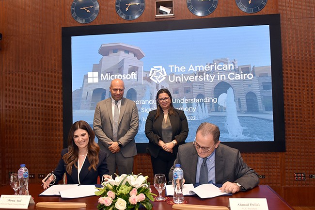 Microsoft Egypt Signs a Memorandum of Understanding (MoU) with The American University in Cairo (AUC) to Build Students’ Digital Capabilities and prepare them for Jobs of the Future